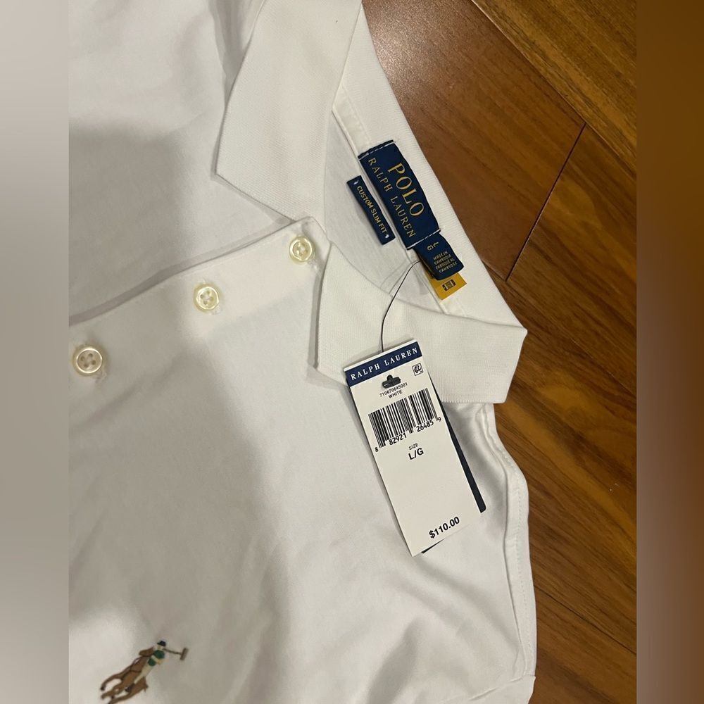 Ralph Lauren Polo custom slim fit kids shirt size L NWT - Picture 4 of 7